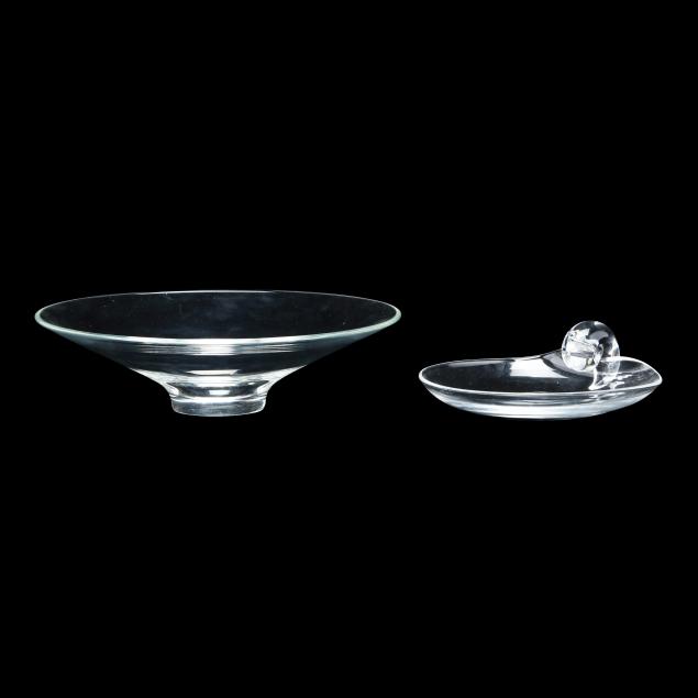 steuben-large-flare-bowl-and-scroll-plate