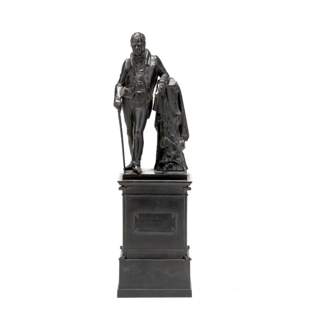 continental-school-late-19th-century-a-fine-cast-iron-portrait-of-sir-walter-scott