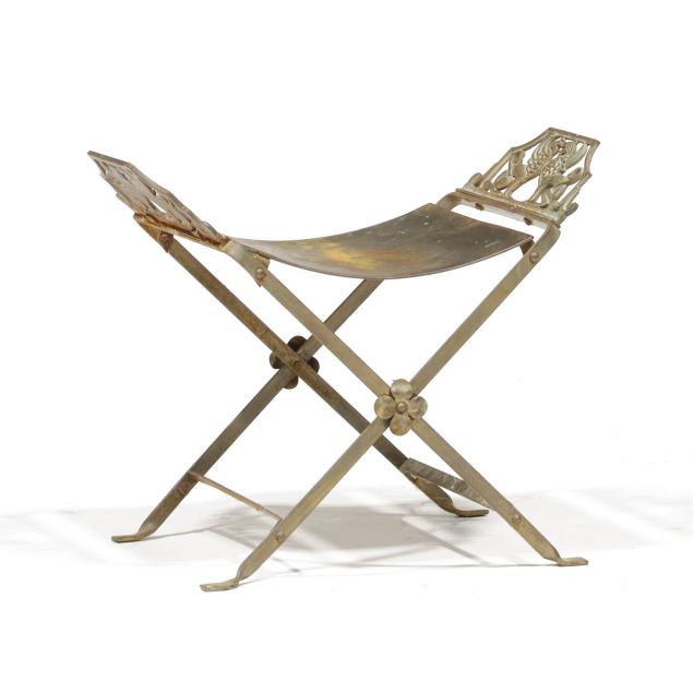 neoclassical-style-gilt-metal-stool