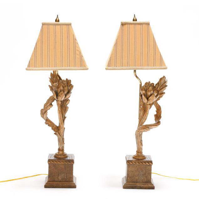 pair-of-architectural-artichoke-form-table-lamps
