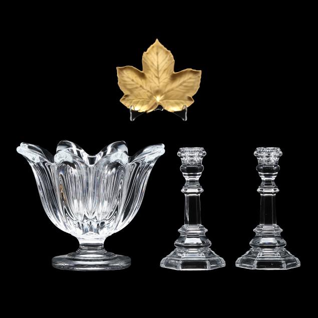 a-group-of-four-crystal-and-porcelain-table-items-including-tiffany-co-and-william-yeoward