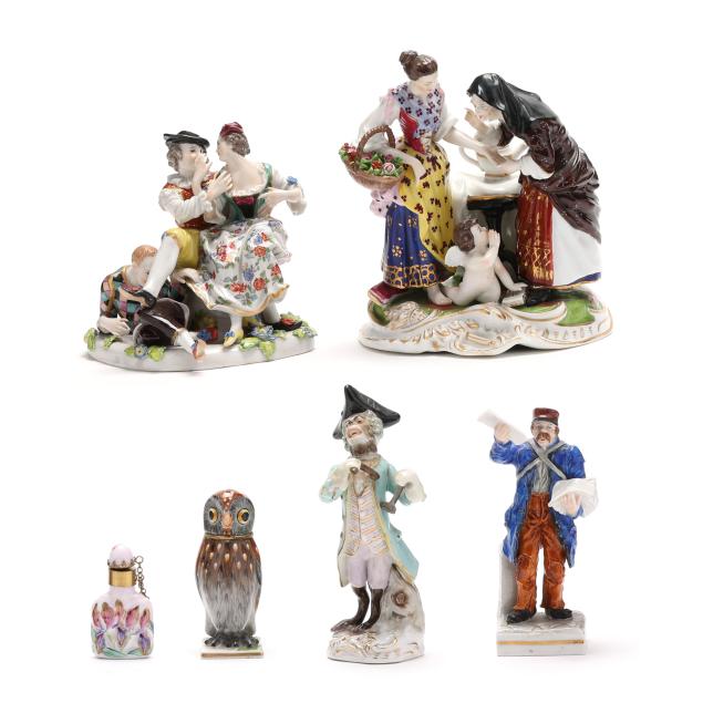 collection-of-six-continental-porcelain-cabinet-porcelains