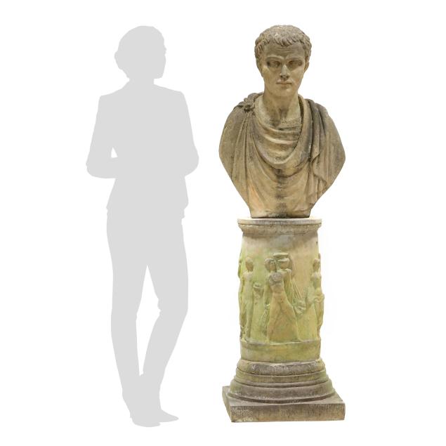 oversize-cast-stone-roman-style-garden-statuary-bust-on-plinth