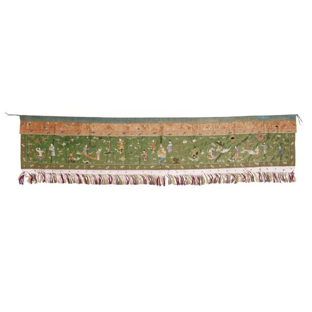 a-monumental-chinese-silk-embroidered-altar-frontal-valance-with-daoist-immortals