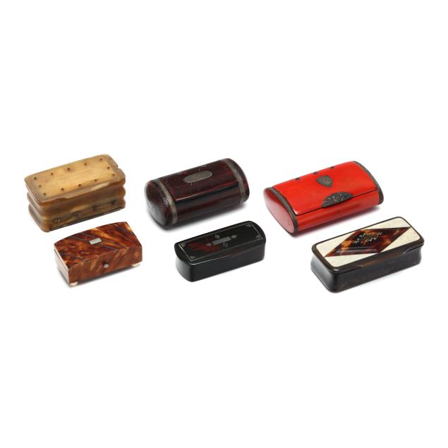 six-19th-century-continental-inlaid-snuff-boxes