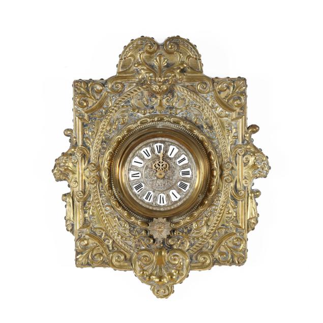 french-renaissance-revival-repousse-brass-wall-clock