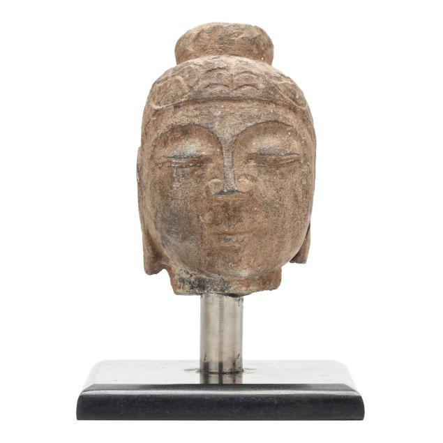 a-chinese-stone-buddha-head