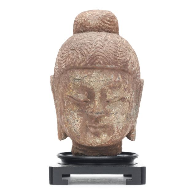 a-chinese-carved-stone-buddha-head