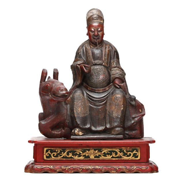 a-chinese-lacquered-wooden-sculpture-of-an-immortal