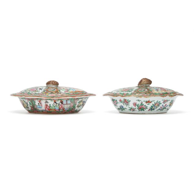 two-chinese-export-porcelain-rose-medallion-entree-dishes-with-covers