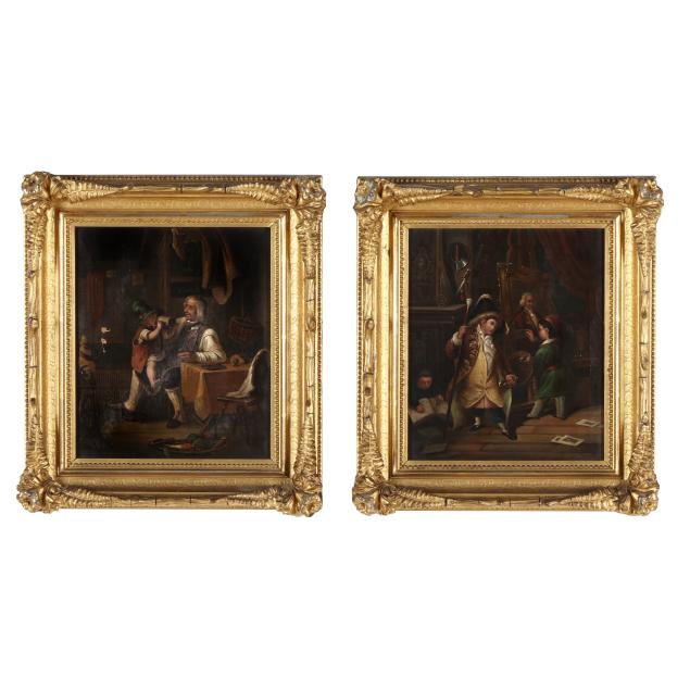 continental-school-19th-century-two-genre-scenes-with-children