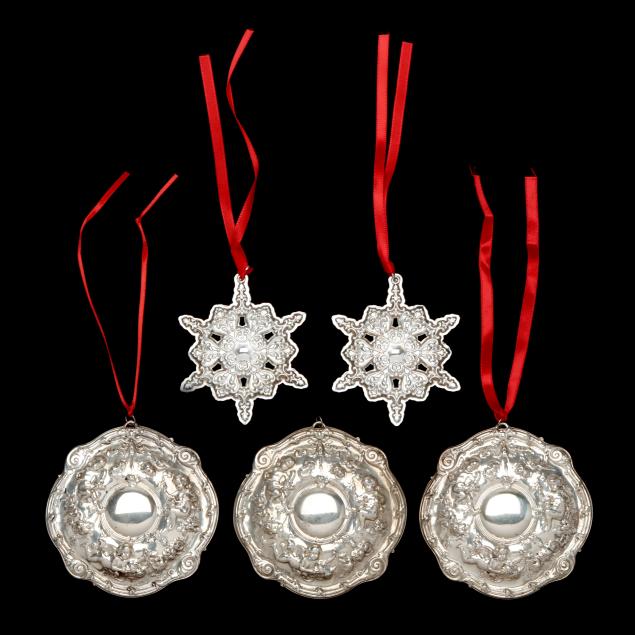 five-sterling-silver-christmas-ornaments