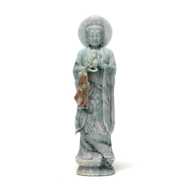 a-large-chinese-jadeite-carving-of-guanyin