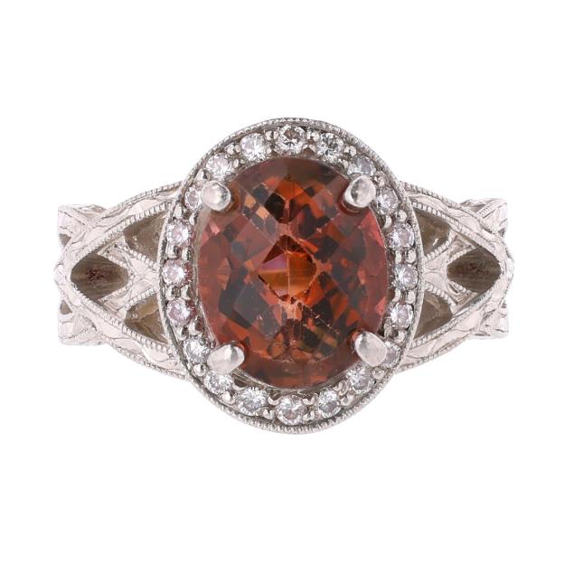 platinum-orange-topaz-and-diamond-ring