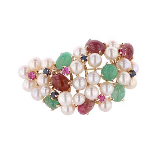 gold-pearl-and-gem-set-cluster-brooch