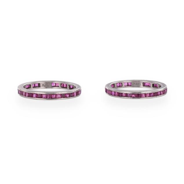 two-platinum-and-ruby-eternity-bands