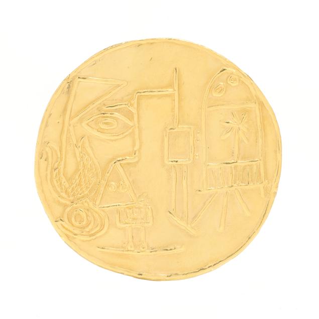 gold-i-jacqueline-au-chevalet-i-pendant-medallion-after-pablo-picasso