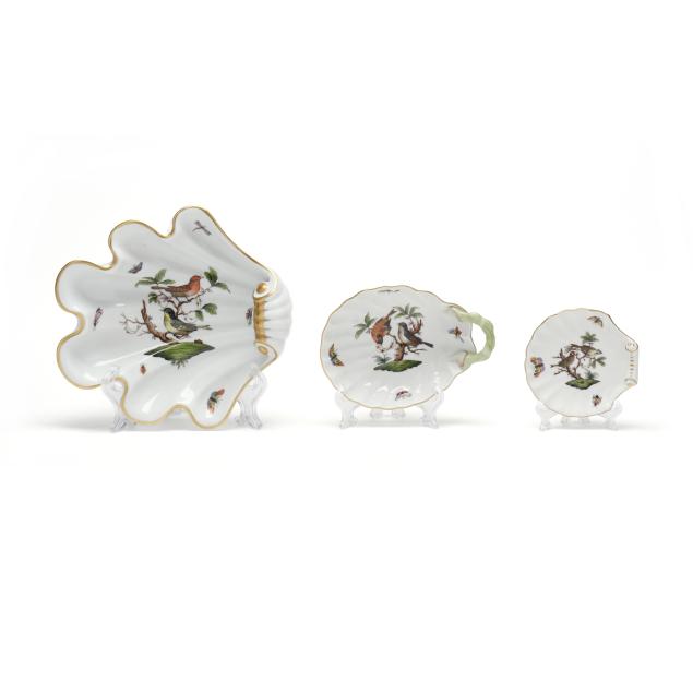 three-herend-i-rothschild-bird-i-shell-form-dishes