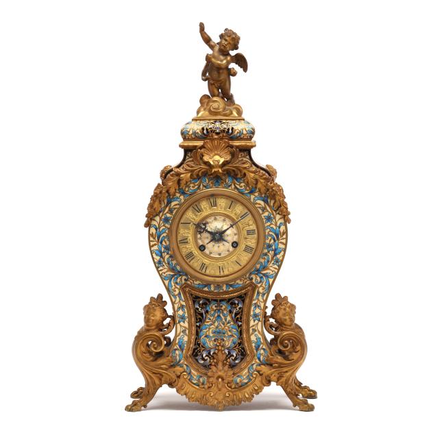 a-fine-tiffany-co-dore-bronze-and-champleve-mantel-clock-movement-by-dufaud-paris
