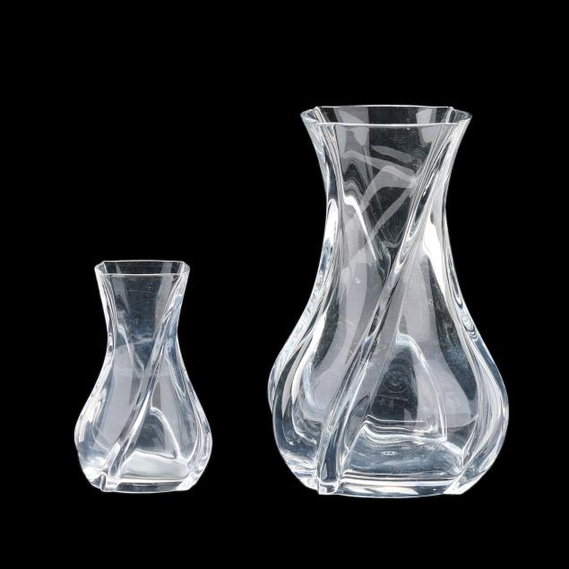 baccarat-two-crystal-serpentine-vases
