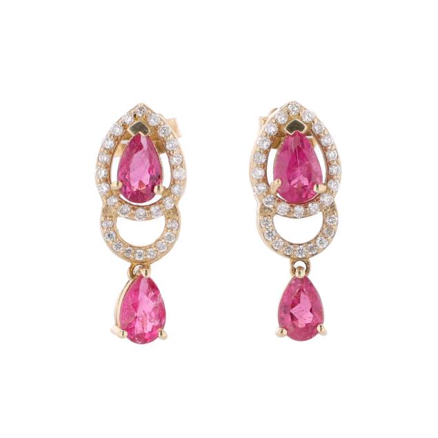 gold-pink-tourmaline-and-diamond-earrings