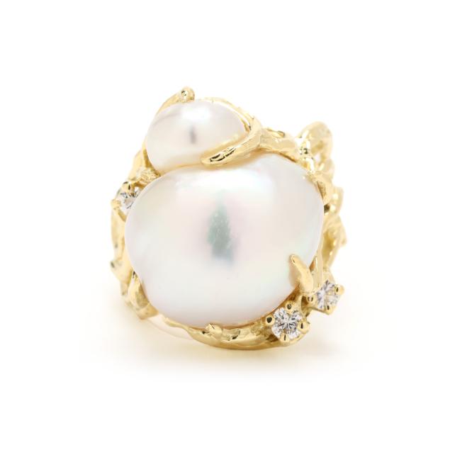 gold-baroque-pearl-and-diamond-ring-arthur-king