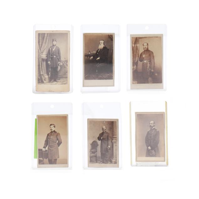 six-cartes-de-visite-of-union-military-figures