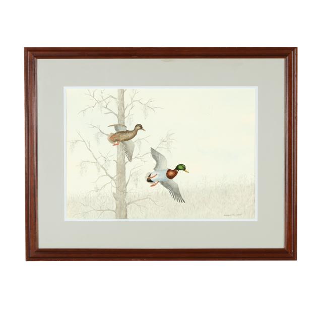 malcolm-j-fleming-american-1913-1993-mallards-in-flight
