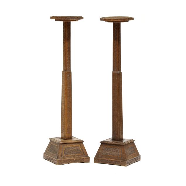 pair-of-french-gothic-style-chip-carved-oak-pedestals