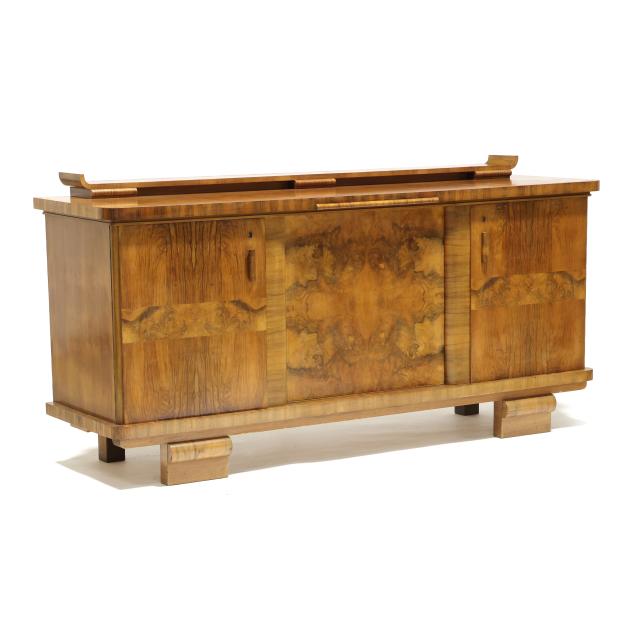 continental-art-deco-figured-walnut-buffet