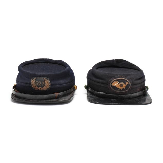 two-antique-american-officer-kepis
