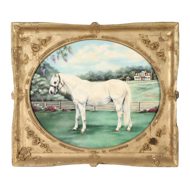 contemporary-portrait-of-a-white-horse-in-a-landscape