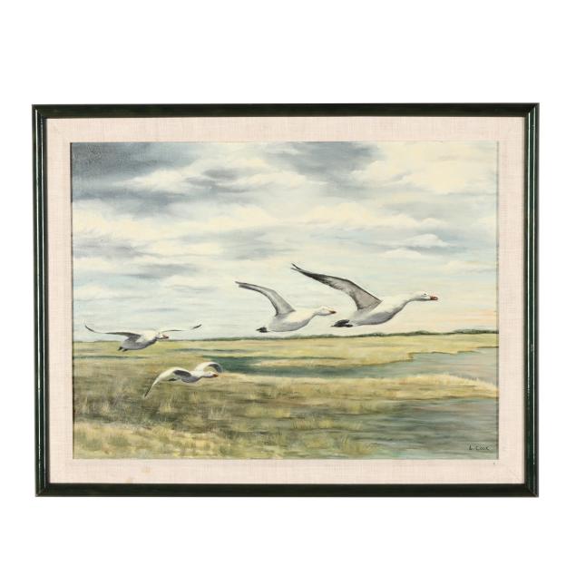 l-cook-american-20th-century-snow-geese-in-flight