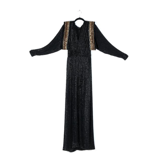vintage-black-beaded-evening-gown