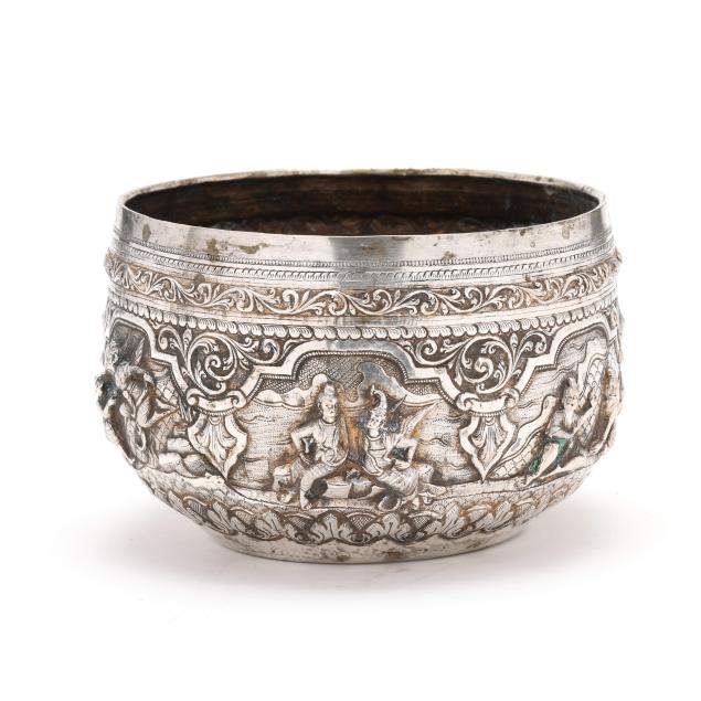 southeast-asian-figural-silver-bowl