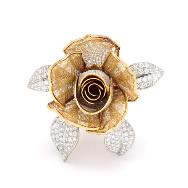 bi-color-gold-and-diamond-rose-motif-en-tremblant-brooch-france