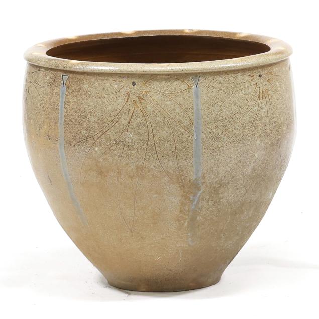 mark-hewitt-nc-b-1955-large-stoneware-jardiniere-with-leaf-motif