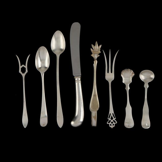 assortment-of-eight-american-silver-flatware-items
