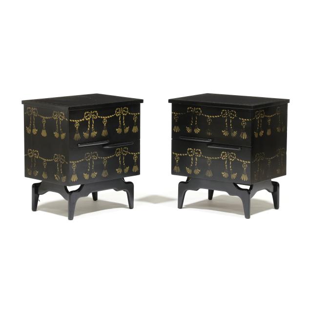 attributed-koehler-pair-of-mid-century-black-nightstands