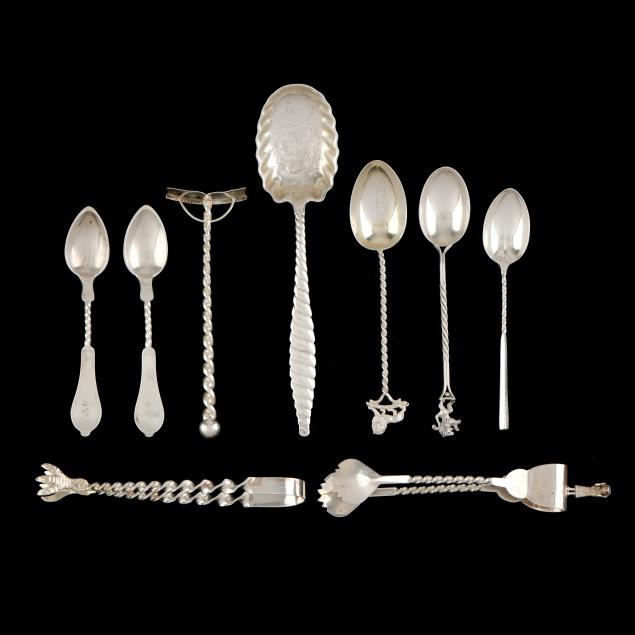 collection-of-silver-twisted-handle-flatware