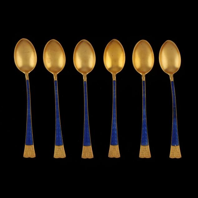 set-of-six-swedish-gilt-and-enameled-spoons