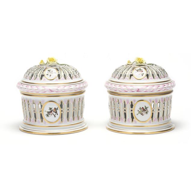 pair-of-herend-i-rothschild-bird-i-reticulated-biscuit-boxes