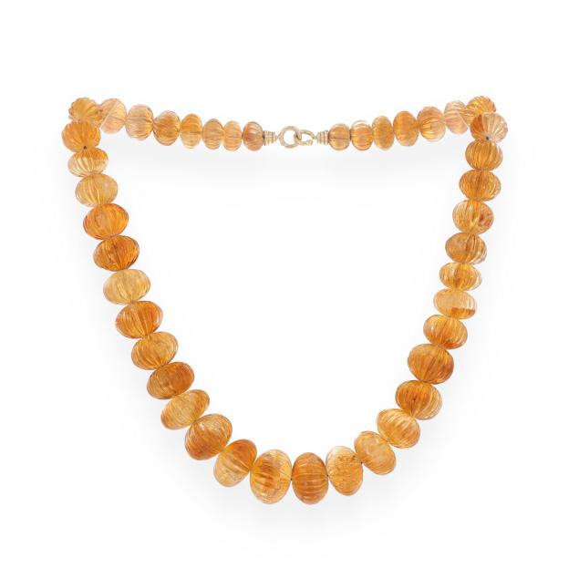 carved-citrine-bead-necklace
