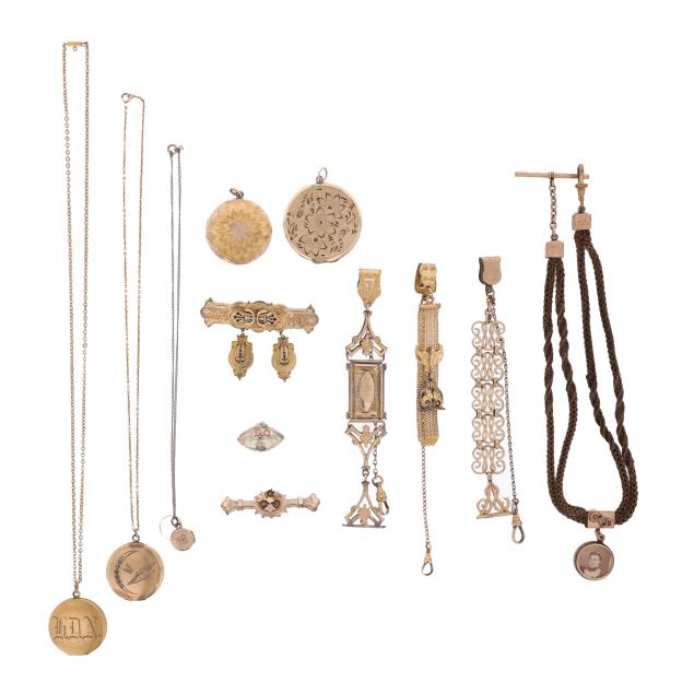 group-of-antique-gold-filled-jewelry