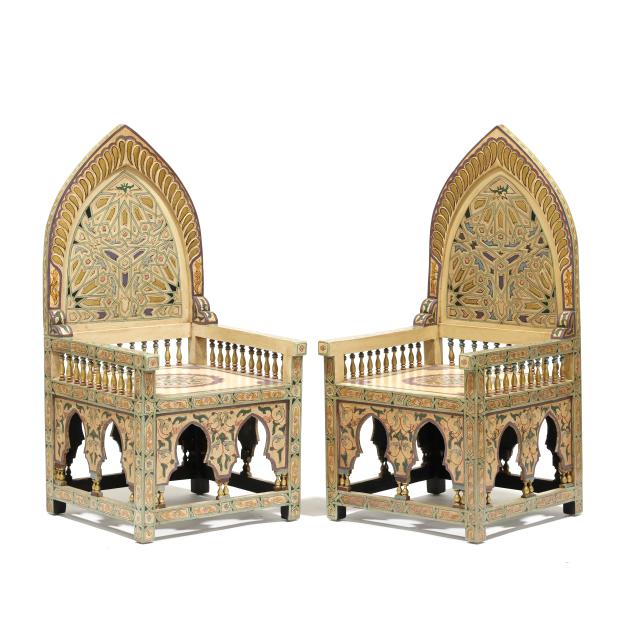 pair-of-polychrome-moroccan-moorish-style-chairs