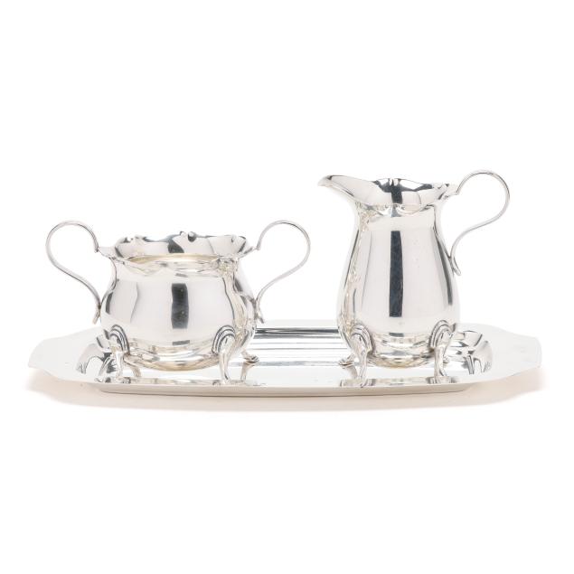 sterling-silver-creamer-sugar-and-tray-set