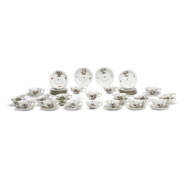 herend-i-rothschild-bird-i-set-of-24-footed-teacups-and-saucers