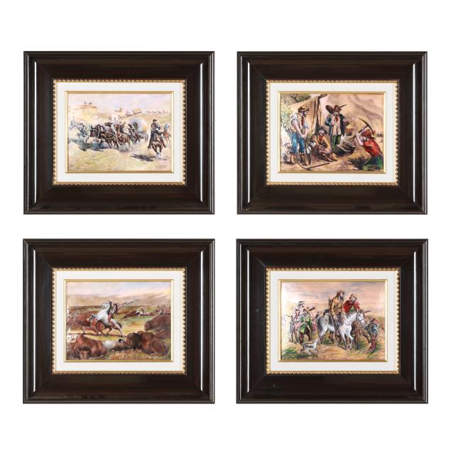 pierre-bonnet-for-limoges-four-enameled-plaques