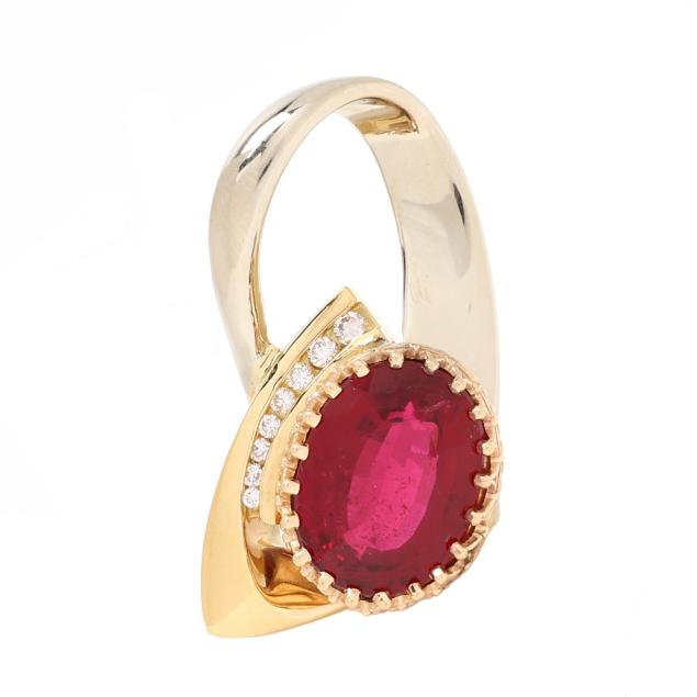 bi-color-gold-rubellite-tourmaline-and-diamond-pendant
