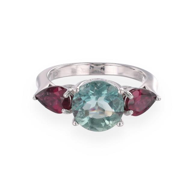 silver-fluorite-and-garnet-ring